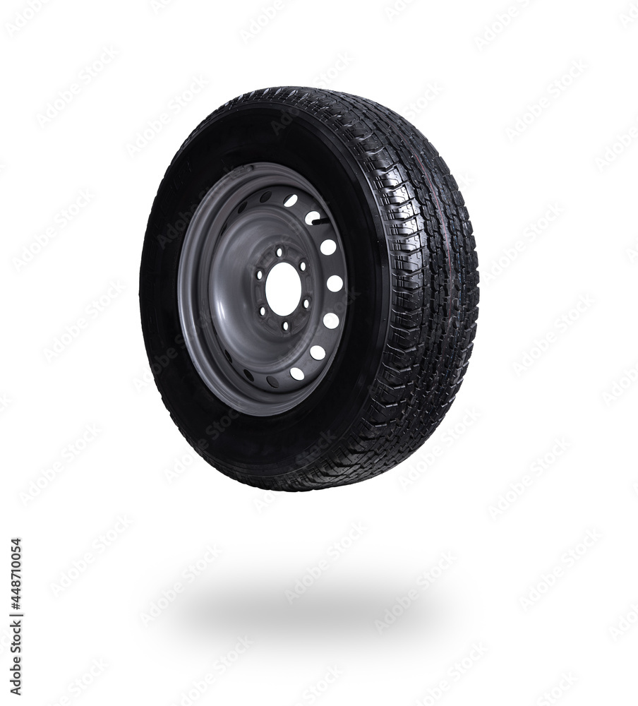 Truck tire wheel isolated on white background Truck tire wheel isolated on white background