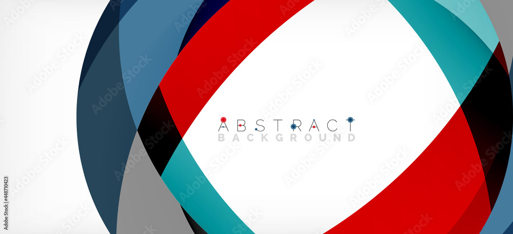 Color circle shapes, minimal geometric background. Trendy dynamic composition. Vector Illustration For Wallpaper, Banner, Background, Landing Page Color circle shapes, minimal geometric background. Trendy dynamic composition. Vector Illustration For Wallpaper, Banner, Background, Landing Page