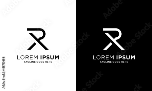 Initial Letter rx/xr Logo Template Vector Design business card .