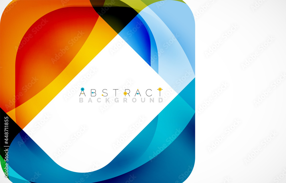 Minimal background. Abstract square shape with round corners created with wavy forms. Vector Illustration For Wallpaper, Banner, Background, Landing Page Minimal background. Abstract square shape with round corners created with wavy forms. Vector Illustration For Wallpaper, Banner, Background, Landing Page