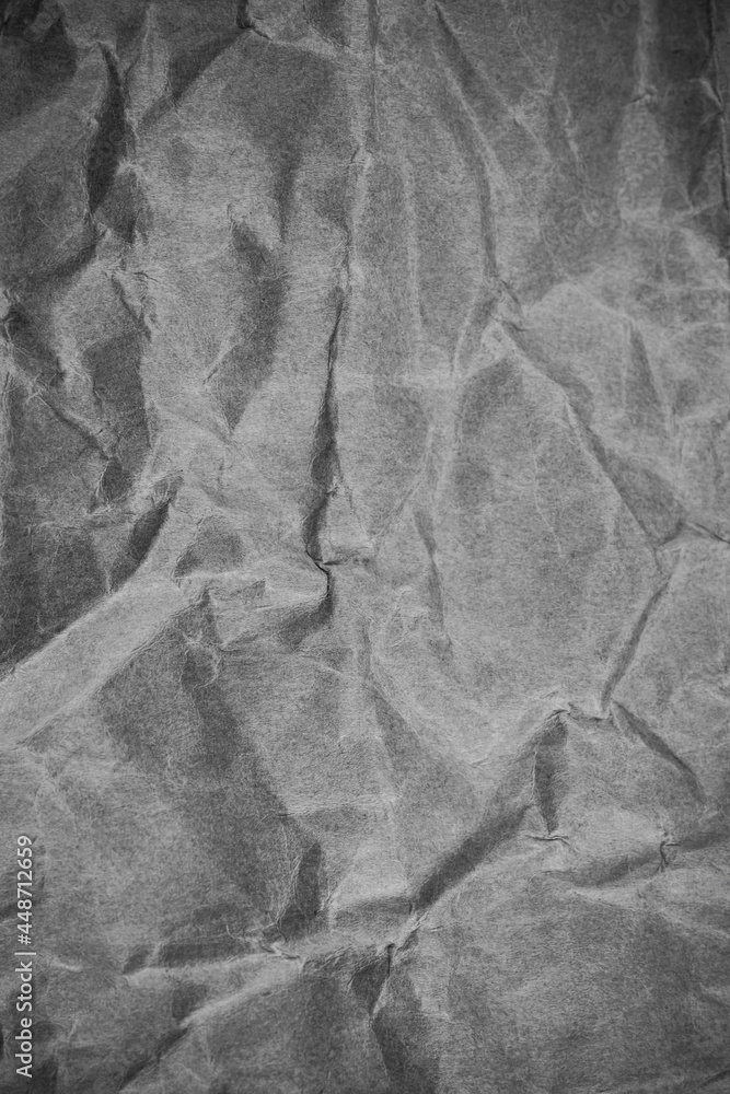 Naklejka premium Crumpled gray paper texture.