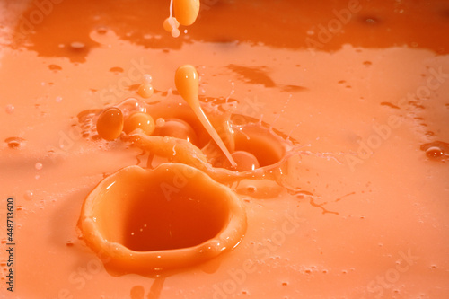Close up of beverage splash
