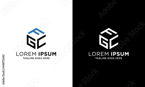 FGC initial hexagon icon. letters. business card vector logo design.