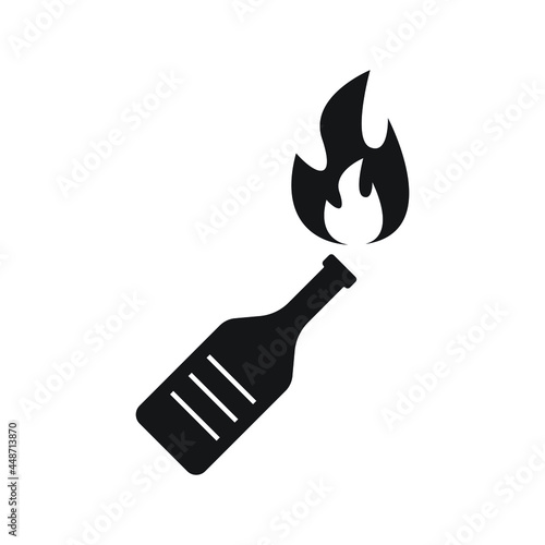 Molotov cocktail icon design vector illustration