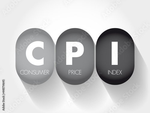 CPI - Consumer Price Index acronym, business concept background