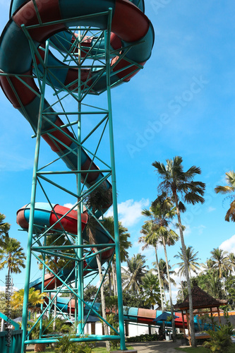 a swimming pool slide with a height of 30 meters, located at the Umbul swimming pool tour photo