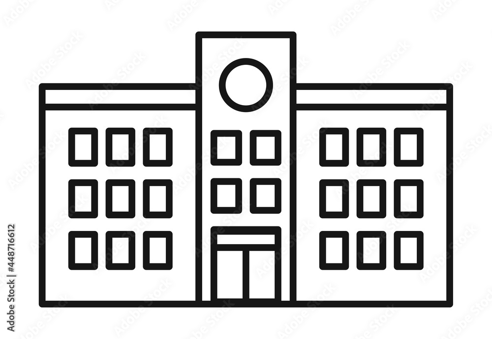 School. It is outline vector icon. School. It is outline vector icon.