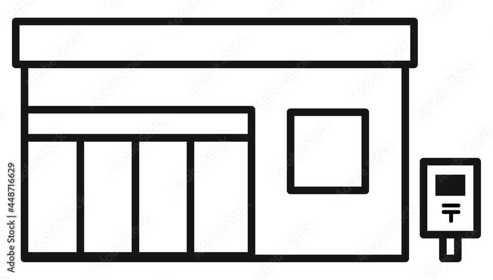 Post office. It is outline vector icon. Post office. It is outline vector icon.