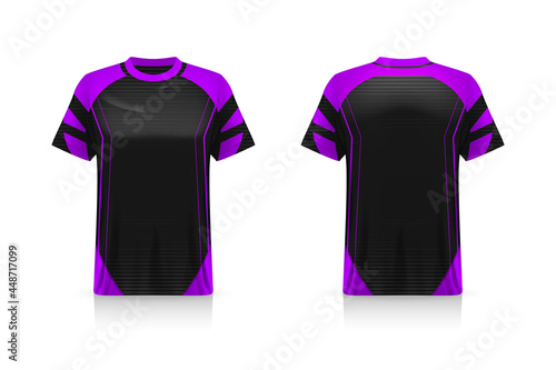 Specification Soccer Sport mockup , Esports Gaming T Shirt Jersey template. mock up uniform . Vector Illustration design