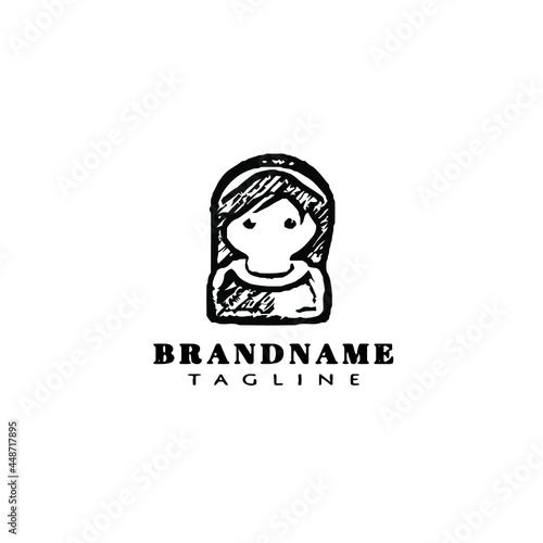 avatar logo icon design cute vector illustration