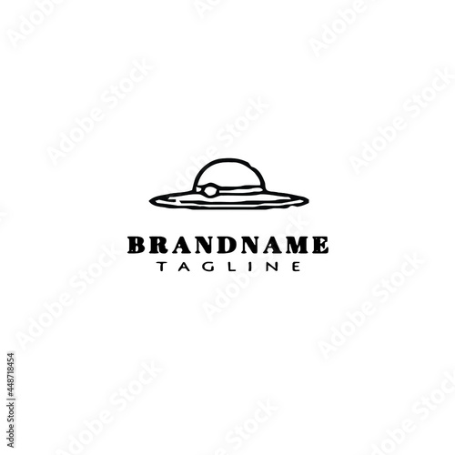 kentucky derby hats logo icon cartoon design template vector