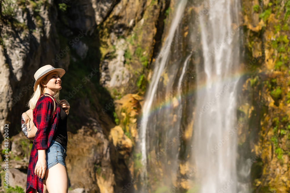 Grunas Waterfall is a picturesque site inside the National Park of Thethi, Albania