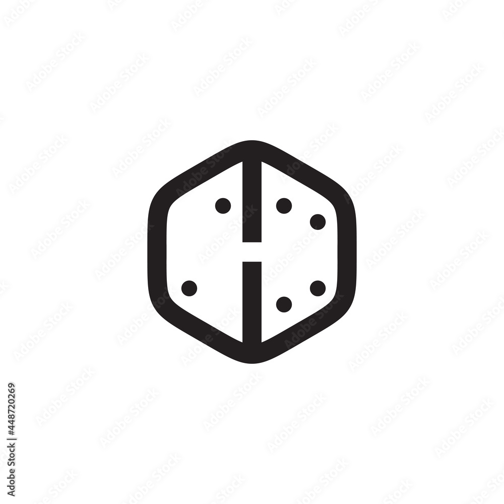 H letter dice logo design template H letter dice logo design template