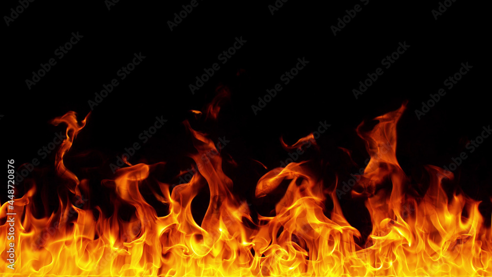 Texture of flames isolated on black background. Texture of flames isolated on black background.