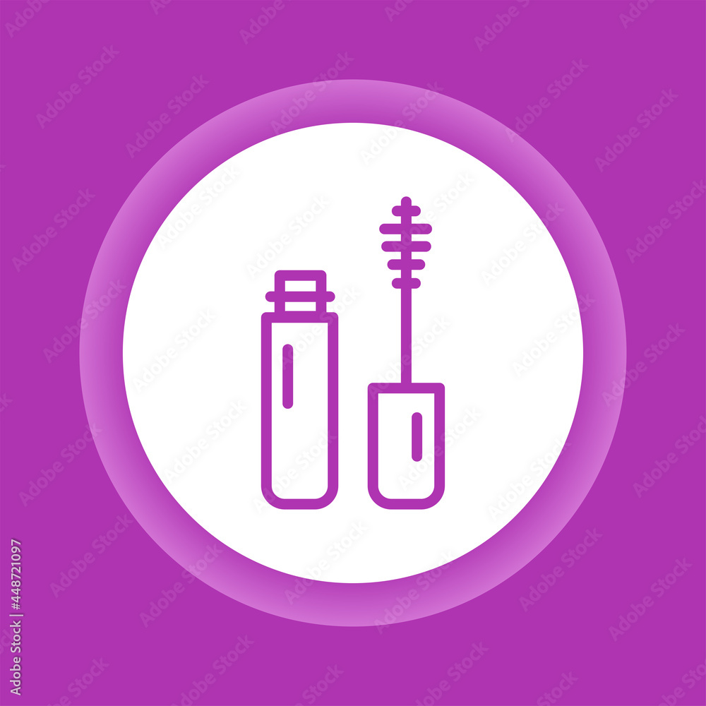 Mascara color button icon. Beauty industry. Mascara color button icon. Beauty industry.