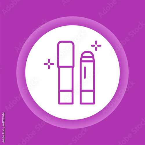 Highlighter color button icon. Beauty industry.