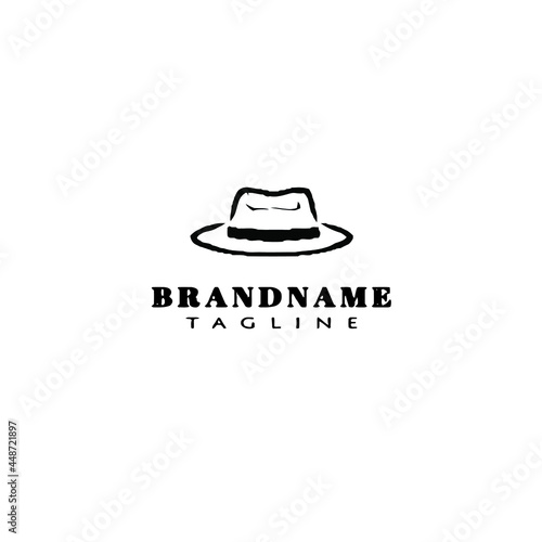 Fototapeta panama hat cartoon logo cartoon icon design vector illustration
