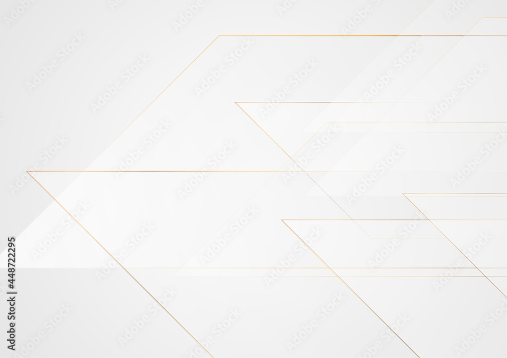 Grey and golden tech abstract geometry background. Vector design Grey and golden tech abstract geometry background. Vector design