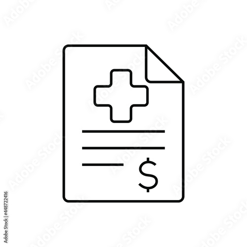Medical bill icon