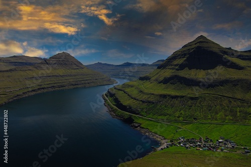 Dusk over the amazing Faroese Fjords
