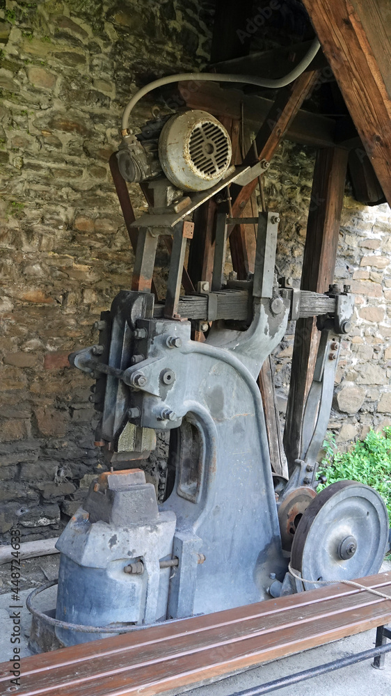 Old blacksmith motor hammer