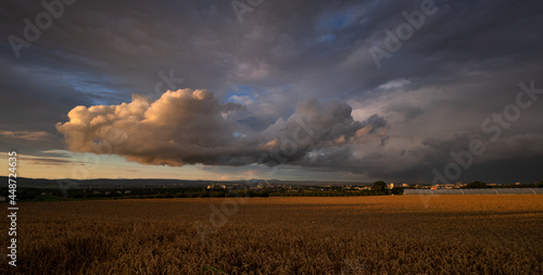 Blick über Mainz zum Großen Feldberg im Taunus photo