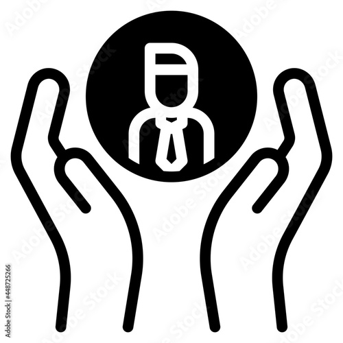 facilitate glyph icon