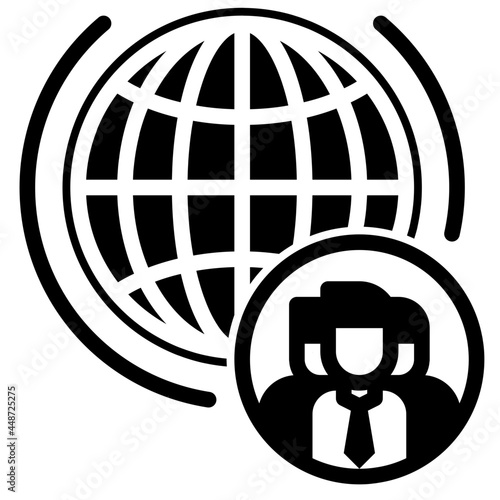 globalization business glyph icon