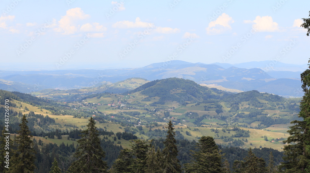 mountain landscape view in romania