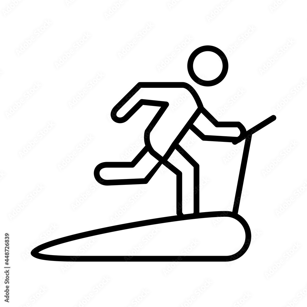 Exercise Machine Vector Line Icon Design Exercise Machine Vector Line Icon Design