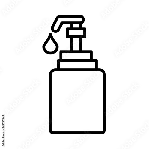 Liquid Soap Vector Line Icon Design