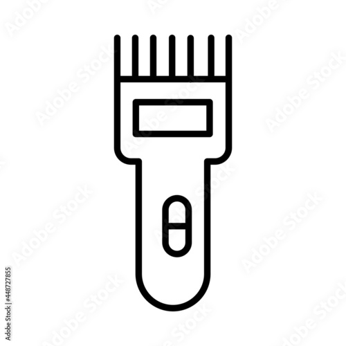 Electric Shaver Vector Line Icon Design