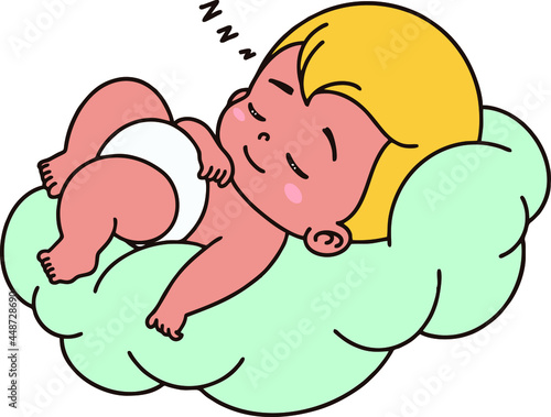 baby sleeping on a pillow
