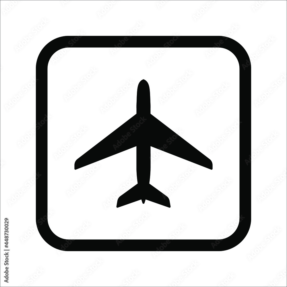 Plane icon vector, solid illustration, pictogram isolated on white background. color editable eps 10 Plane icon vector, solid illustration, pictogram isolated on white background. color editable eps 10