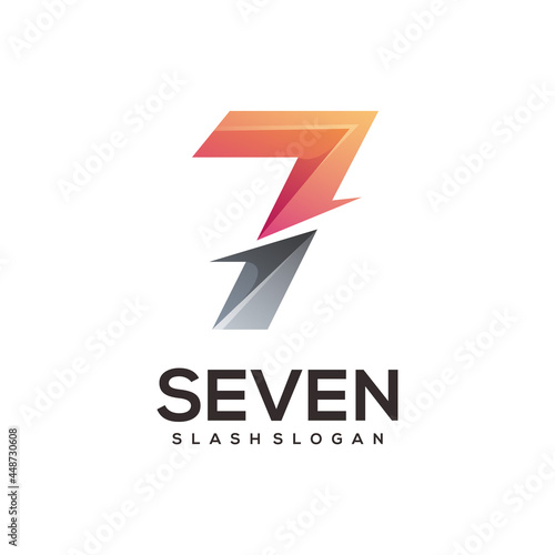 Number 7 logo colorful gradient