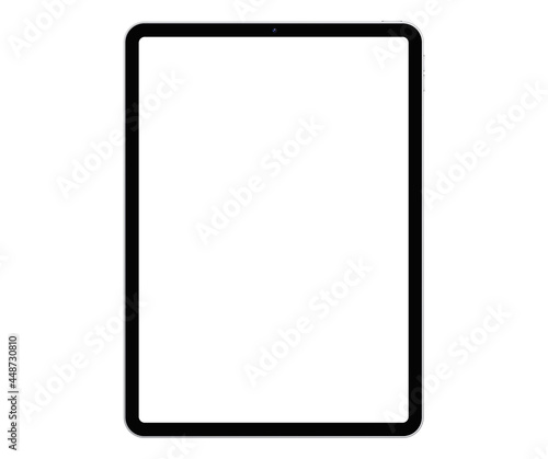 Mockup / template. Tblet with blank screen for your design isolated on white background.	