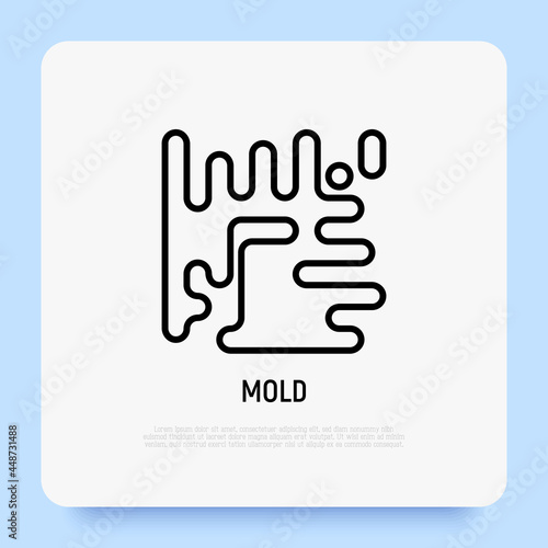 Mold thin line icon. Modern vector illustration of allergen.