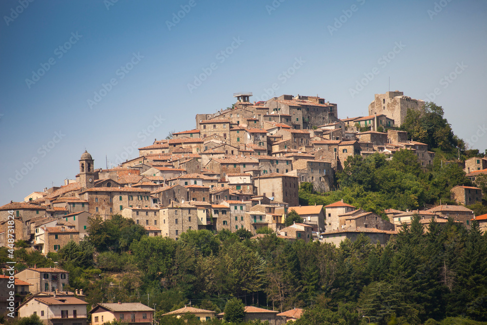 Italia, Toscana, provincia di Grosseto, Monte Amiata, il paese di Montelaterone.