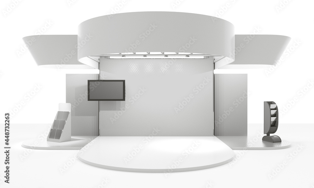 Retail trade stand, Information desk or exhibition counter isolated, Reception mock-up Retail trade stand, Information desk or exhibition counter isolated, Reception mock-up