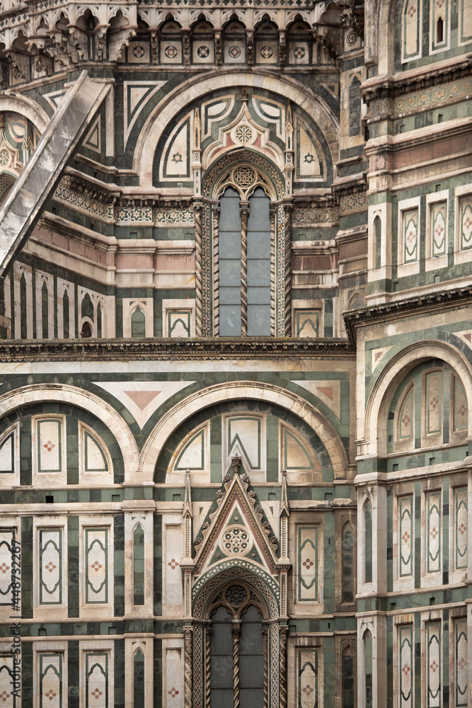 Exterior detail of Il Duomo cathedral, Florence