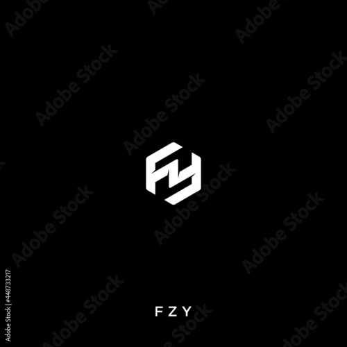 Letter FZY hexagon logo and monogram icon vector © yamakasi