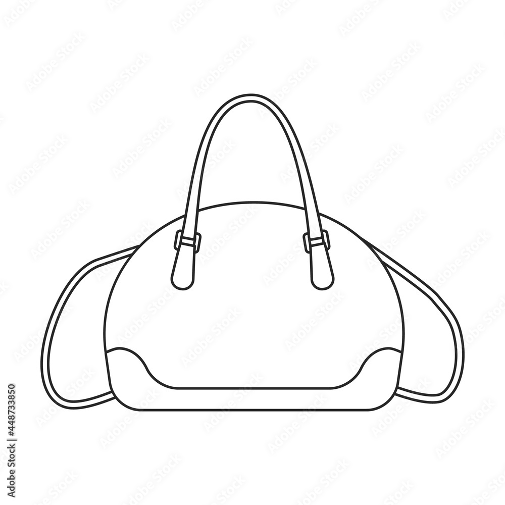 Bag vector icon.Outline vector icon isolated on white background bag. Bag vector icon.Outline vector icon isolated on white background bag.