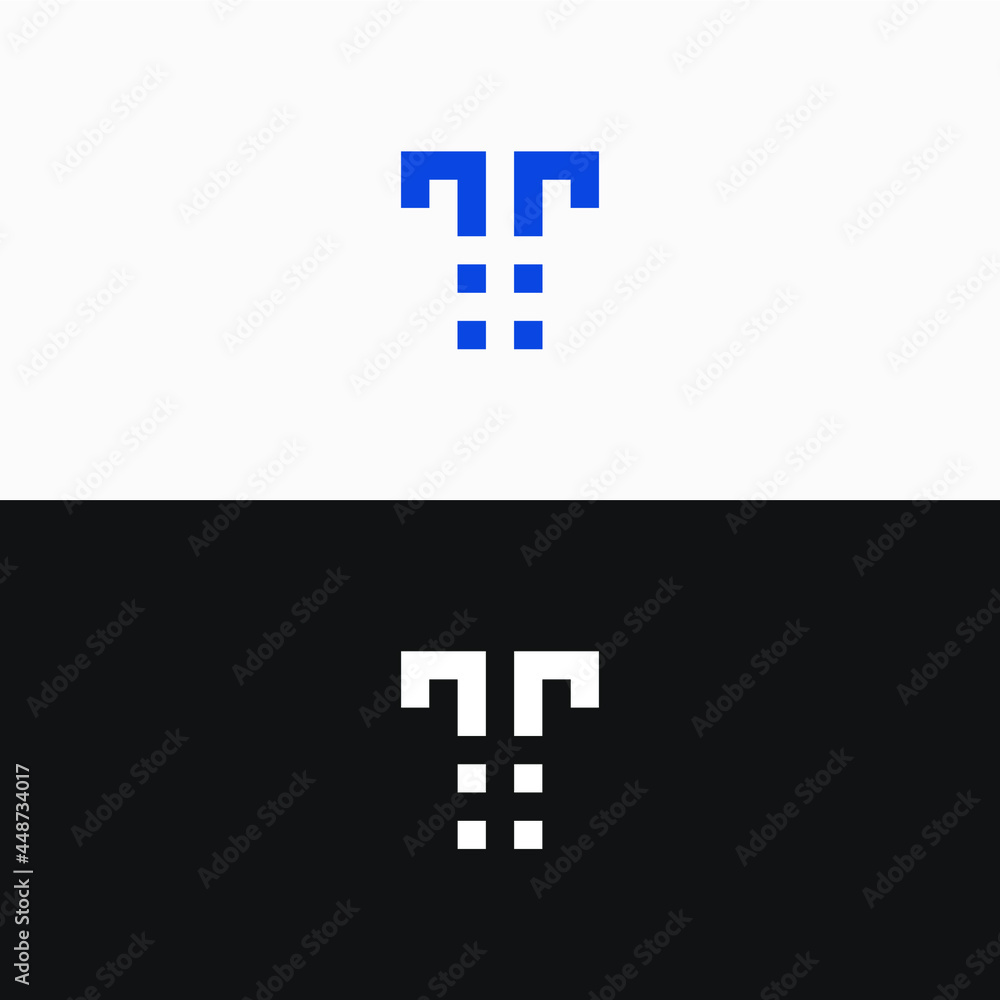 Obraz premium letter t logo design concept template