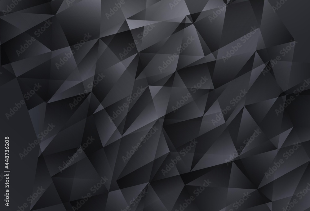 Plakat Light Gray vector background with triangles.