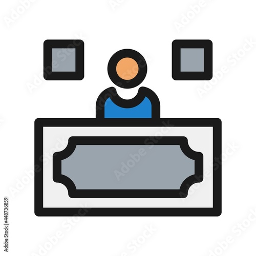 Reception Line Filled Vector Icon Design