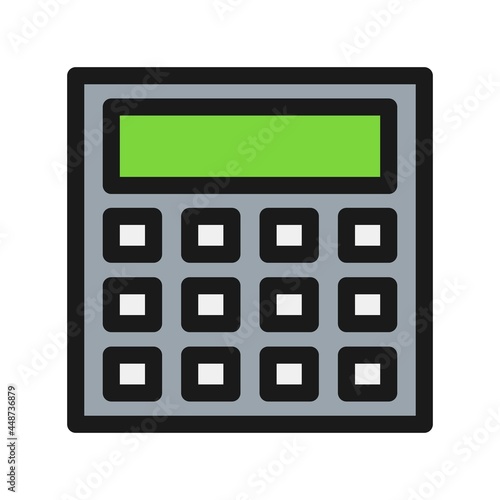  Calculator Line Filled Vector Icon Design
