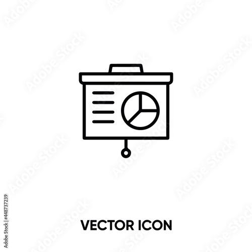 Presentation vector icon. Modern, simple flat vector illustration for website or mobile app.Diogram symbol, logo illustration. Pixel perfect vector graphics	 photo