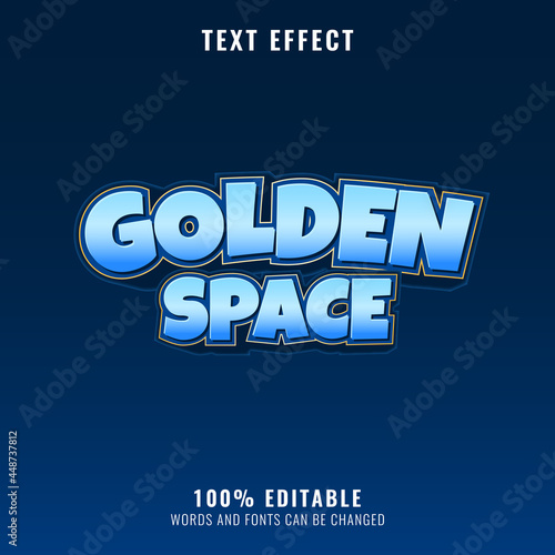 funny fantasy golden space text effect