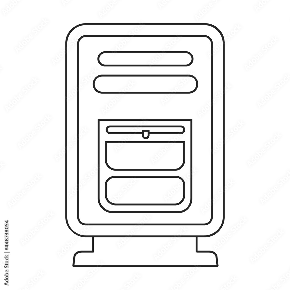 Mailbox vector icon.Outline vector icon isolated on white background mailbox. Mailbox vector icon.Outline vector icon isolated on white background mailbox.