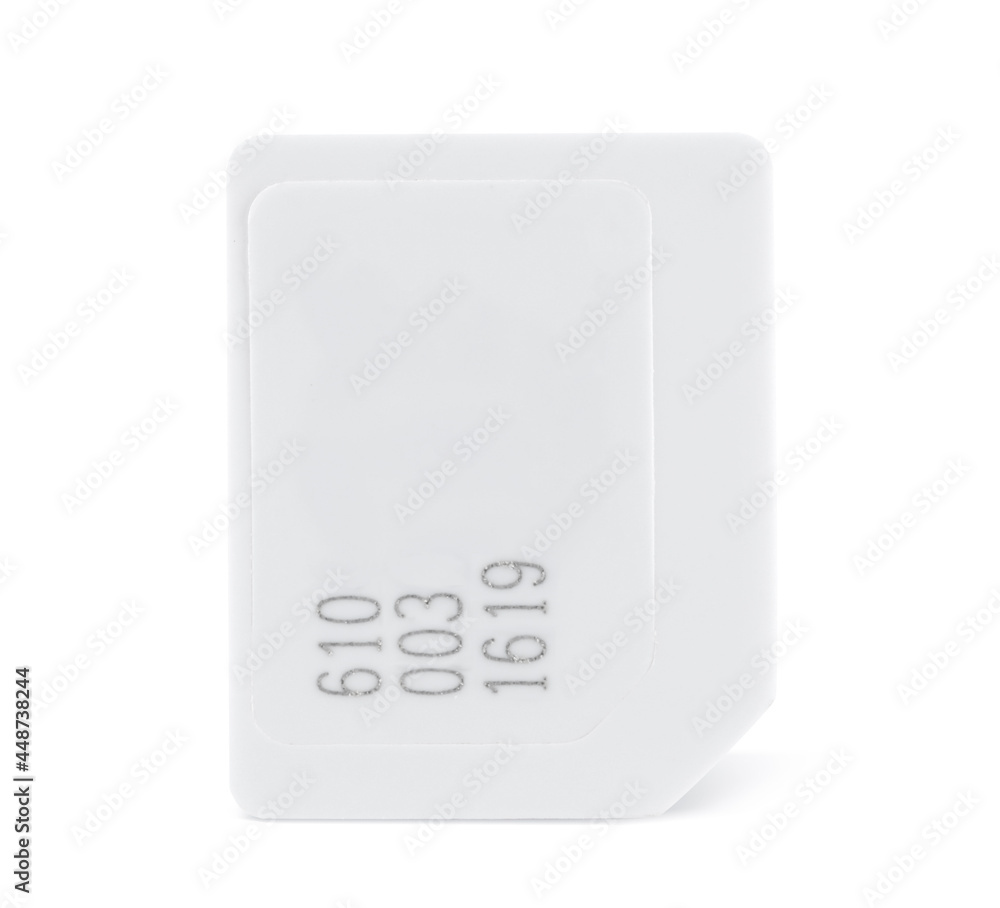 Modern micro SIM card isolated on white Modern micro SIM card isolated on white